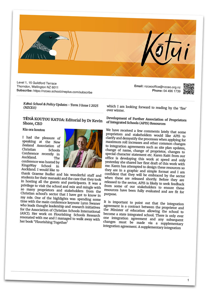 Kotua Newsletter - APIS and NZCEO